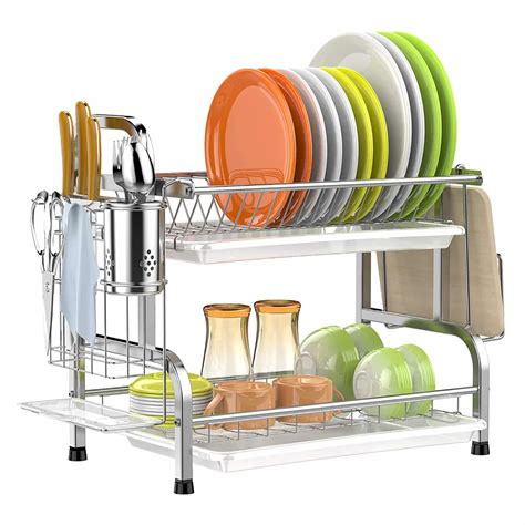 stainless steel dish rack for cabinet|best stainless steel dish racks.